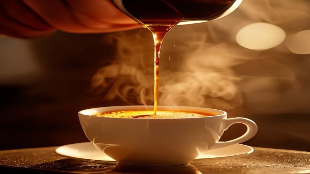 Pouring espresso
